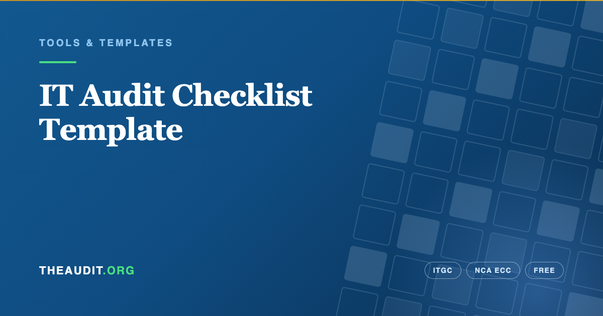 IT Audit Checklist Template — TheAudit.org